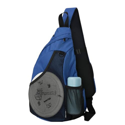 MOYAQI Disc Golf Bag with Retriever Holder and Storage Pockets, Disc Golf Backpack with 8-10 Disc Capacity, Padded Adjustable Strap and Back Panel, Lightweight and Durable - color: Royal blue