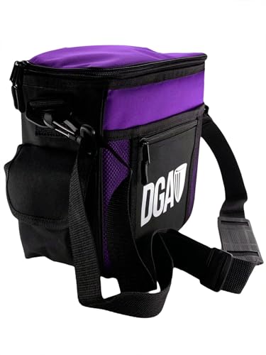 DGA Starter Disc Golf Bag (Purple) – Lightweight, Durable Bag for 8-10 Discs – Adjustable Shoulder Strap, Putter Pocket, Valuables Storage, Compact Disc Golf Bag - (Discs not included)