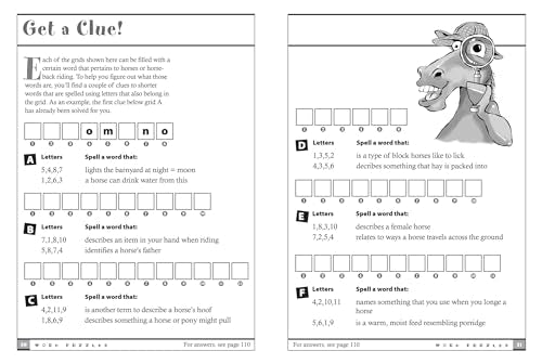 Horse Games & Puzzles: 102 Brainteasers, Word Games, Jokes & Riddles, Picture Puzzlers, Matches & Logic Tests for Horse-Loving Kids (Storey's Games & Puzzles)