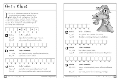 Horse Games & Puzzles: 102 Brainteasers, Word Games, Jokes & Riddles, Picture Puzzlers, Matches & Logic Tests for Horse-Loving Kids (Storey's Games & Puzzles)