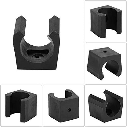 6pcs Billiards Snooker Cue Locating Clip Holder Regular Fishing Rod Storage Clips Black for Pool Cue Racks, Plastic Lightweight Single Holder Mini Rod Organizer Carrier Accessory, Wholesale Business