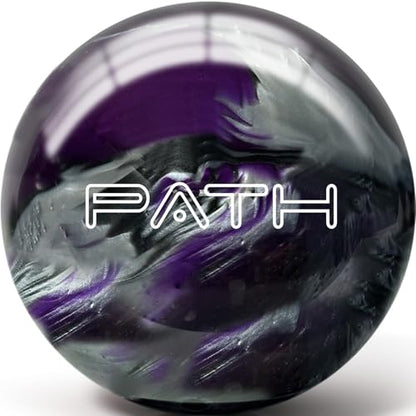 Pyramid Path Polyester Bowling Ball - Customizable with Basic Drilling Options - Great for Spare Shooting, League, Recreational, Straight Bowlers - Beginner Entry Level & Kids - color: Purple/Black/White, size: 9 LB