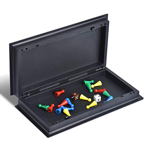 Magnetic Ludo Board Game Set with Folding Board Classic Travel Games for Kids and Adults - 9.84 Inches