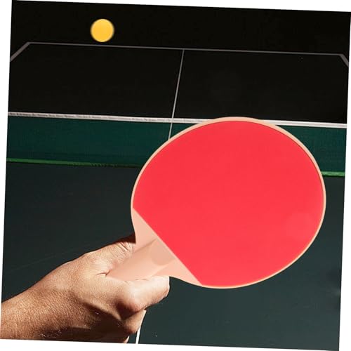 KOMBIUDA Outdoor Table Tennis Set with Elastic Pong Balls Ergonomic Plastic Paddles Comfortable Grip for Outdoor Pong Games and Competitive Play Includes Long-Handle Rackets and Bright