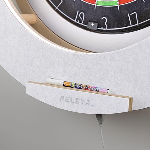 Dart Board Cabinet Set with LED Light; Bristle Dartboard, Built in LED Light, Darts and Chalkboards - color: White