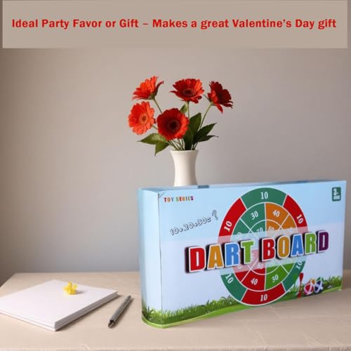 Ansoufien Valentine's Day Dartboard Game for Kids – Cute Heart-Themed Target Game with 12 Sticky Balls – Indoor Party Game for Girls & Boys, Classroom and Family Fun