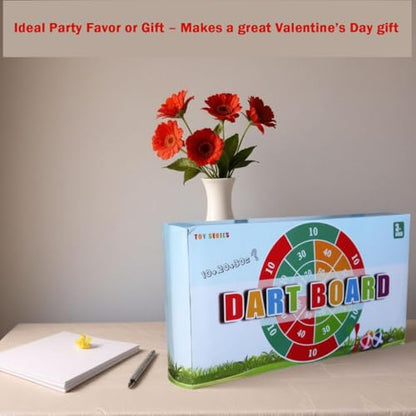 Ansoufien Valentine's Day Dartboard Game for Kids – Cute Heart-Themed Target Game with 12 Sticky Balls – Indoor Party Game for Girls & Boys, Classroom and Family Fun