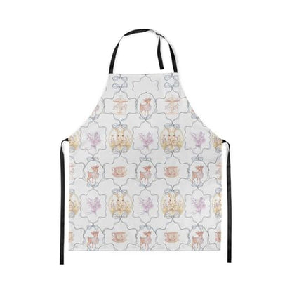 Castle Fairy Cute Rabbit Deer Kitchen Apron - color: Bow Rabbit