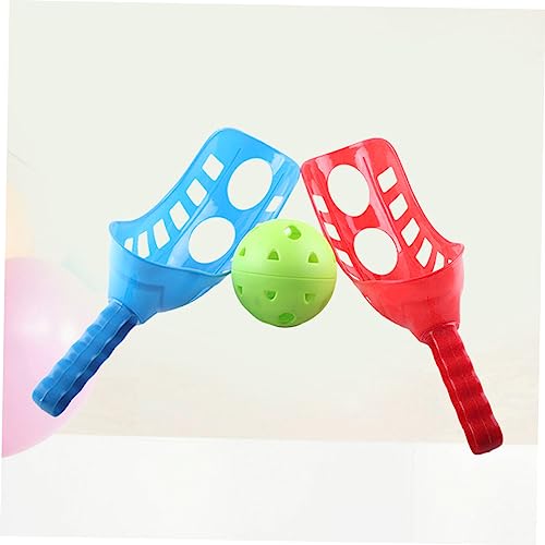 VANZACK Catch and Toss Ball Game Outdoor Playset for Fun Family Activity for Backyard Park Beach Includes Launchers Balls Random Colors