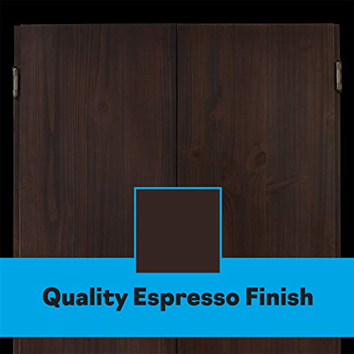 Viper Metropolitan Solid Wood Sisal/Bristle Steel Tip Dartboard Cabinet: Cabinet Only (No Dartboard), Oak Finish - color: Espresso Finish