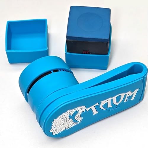 TAOM Magnetic Chalk Holder Belt Clip for Round and Square,Portable Pool Cue Chalk Holder with Silicone Clip,Silent Chalk Holder Pool Billiards,Chalk Case Pool Table Accessories - color: B-Yellow