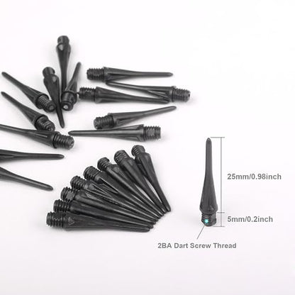 Soft Dart Tips 2BA Thread Plastic Soft Tip Soft Dart Tips Replacement Dart Accessories for Dartboard Darts - size: 300PCS