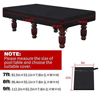 7 Foot Billiard Pool Table Cover, Waterproof&Tearproof Cover for Pool Table with Storage Bag, Indoor Outdoor All Season Sun Rain Snow Dust Protection Snooker Table Covers