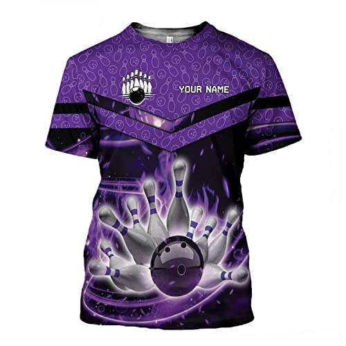 Rivelus Personalized Name Bowling Shirts for Men and Women 3D, Bowling Shirts for Team Bowling, Bowling Shirts Gift - color: Blm 14
