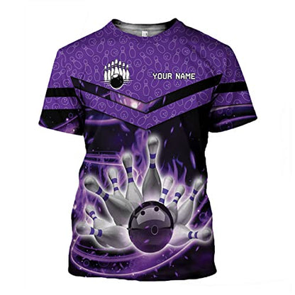 Rivelus Personalized Name Bowling Shirts for Men and Women 3D, Bowling Shirts for Team Bowling, Bowling Shirts Gift - color: Blm 14