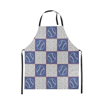 Castle Fairy Cartoon Baseball Kitchen Apron,Bow Knots Waterproof Apron - color: Blue Grey