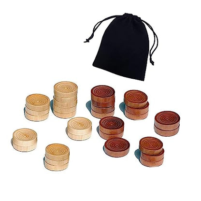 Premium Checkers & Wooden Chess Checkers Replacement Pieces Chess piece