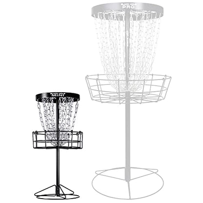 MVP Disc Sports Black Hole Mini 24-Chain Disc Golf Basket Target (26.5" Tall Mini Basket)