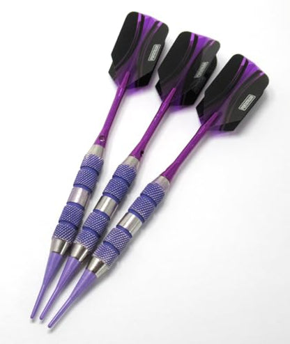 Puurfect Purple Soft Tip Darts for The Ladies - 18 Grams with Upgrade Pack
