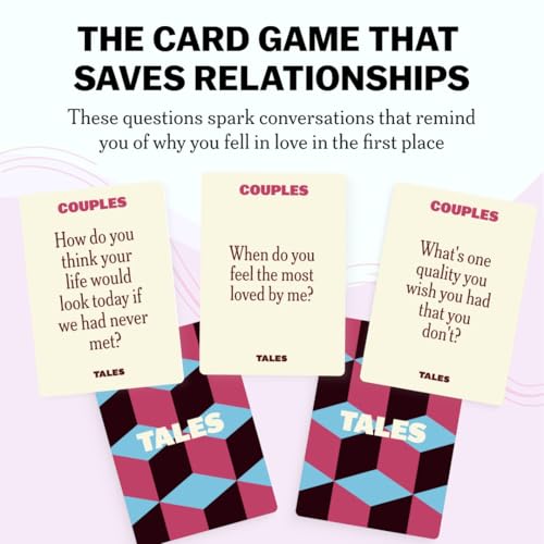 TALES 150 Conversation Starter Cards, Couples Edition, Prompts for Deeper Connection, Date Night Ideas, Anniversaries, and Quality Time Together - color: Couples Edition