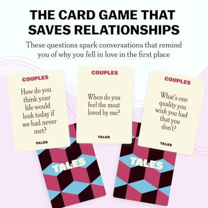 TALES 150 Conversation Starter Cards, Couples Edition, Prompts for Deeper Connection, Date Night Ideas, Anniversaries, and Quality Time Together - color: Couples Edition