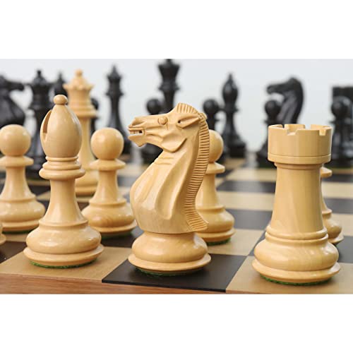 RoyalChessMall - 4.1" Pro Staunton Weighted Wooden Chess Pieces Only Set - Ebonised Wood - 4 Queens - style: Ebonised Boxwood