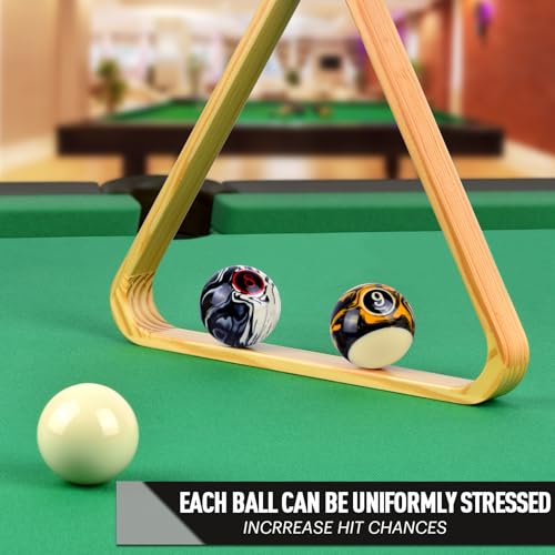 Billiard Balls Complete 16 Ball Set, Pool Balls Billiard Set 2-1/4" Regulation Size,New Upgrade Billiards Professional Pool Table Balls - color: Marble Swirl
