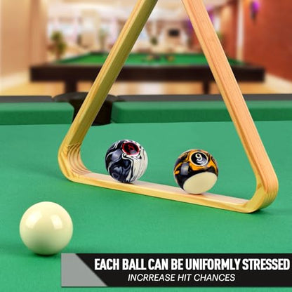Billiard Balls Complete 16 Ball Set, Pool Balls Billiard Set 2-1/4" Regulation Size,New Upgrade Billiards Professional Pool Table Balls - color: Marble Swirl