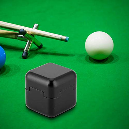 Alomejor Aluminum Portable Mini Magnetic Pool Chalk Holder Billiard Chalk Holder for Billiard Cue Snooker Accessory(Black)