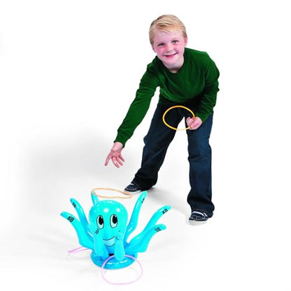 Fun Express Inflatable Octopus Ring Toss Game - Under The Sea Party Decorations & Birthday Party Games for Kids 3-12 | Indoor Outdoor Yard Games | Inflatable Carnival Games for Family Fun