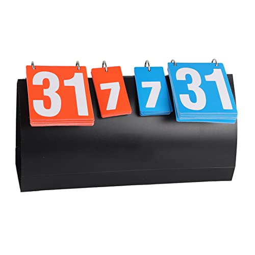 Scoreboard Score Keeper, 4 Digit Sports Competition Score Board Scoreboard Portable Tabletop Scorekeeper Score Keeper Flipper Scoreboard for Basketball