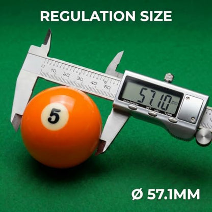 KONLLEN Single Replacement Pool Ball – 2-1/4" Regulation Size & Weight Billiard Ball Made of Phenolic Resin (Choose 1–15 or Cue Ball) - color: #5