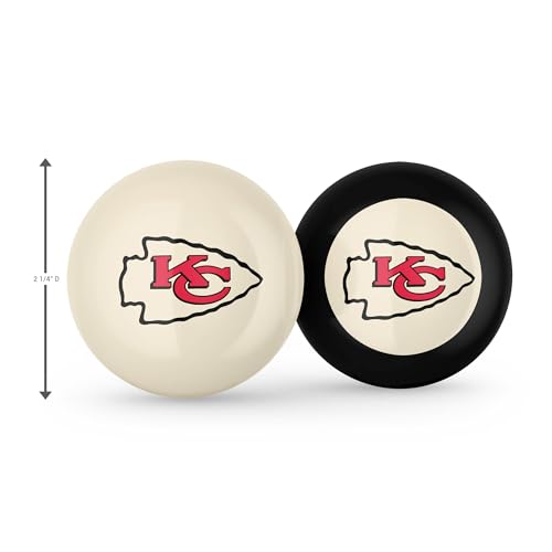 Imperial NFL Logo Cue Ball & 8 Ball Combo Set - color: Kansas City Chiefs, White