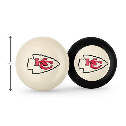 Imperial NFL Logo Cue Ball & 8 Ball Combo Set - color: Kansas City Chiefs, White