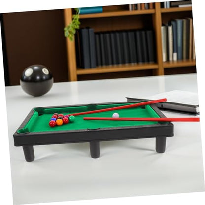Mini Pool Table for Adults Desktop Billiard with Balls Cues and Tripod Stand Portable Miniature Tabletop Game for Home and Office Entertainment