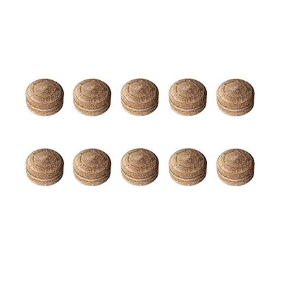 10pcs 13mm Pool Cue Tips Billiard Head Brown Multiple Layers Pig Skin H Hardness