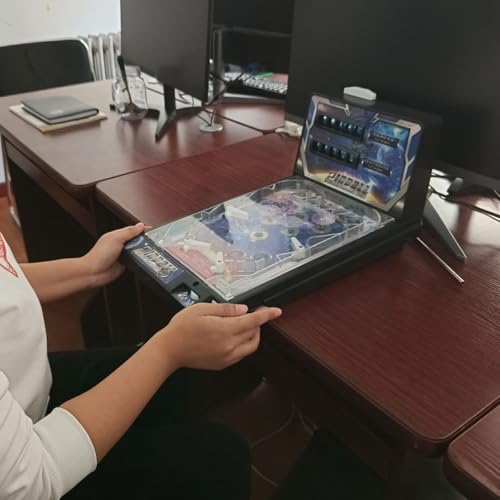 Electronic Pinball Machine for 4+ Year Old Boys and Girls, 24.5x42x27cm Tabletop Pinball Toys, Pinball Game with Lights & Sounds, Automatic Digital Scoreboard