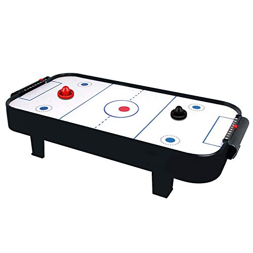 ONE250 Air Hockey Pushers and Red Air Hockey Pucks, Goal Handles Paddles Replacement Accessories for Game Tables (4 Striker, 4 Puck Pack) - color: Black & Red