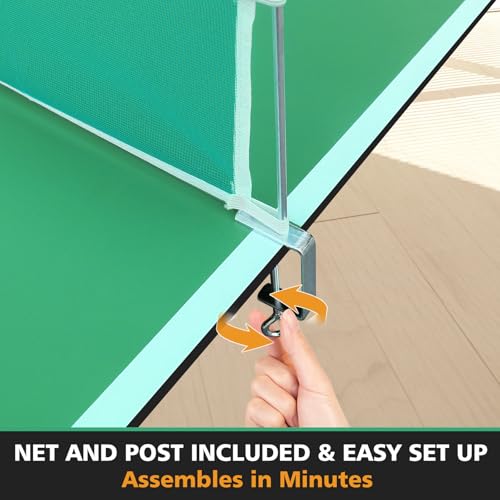 IUNNDS Table Tennis Table Top for Pool Table 7ft Foldable Table Tennis Table for Pool Table Tennis Conversion Top with Net