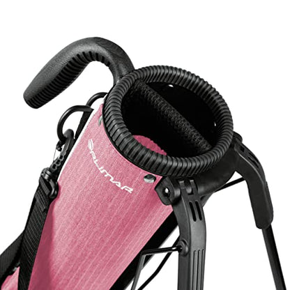Orlimar Pitch ’n Putt Lightweight Sunday Golf Bag with Stand, Ultra-Light Carry Design, Two-Way Divider Top, Shoulder Strap, Compact Carry Golf Bag for Men & Women - color: Blush Pink