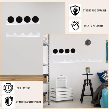 2 Pcs Hockey Puck Display Case Acrylic Ice Hockey Display Holder Shelf Wall Mount Storage Rack for 4 Pucks for Collecting Pucks Room Decoration