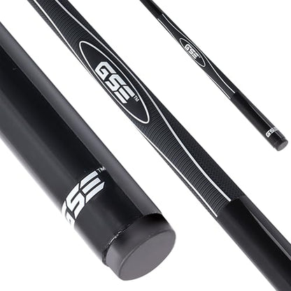 GSE Games & Sports Expert 58" 2-Piece Fiberglass Graphite Composite Billiard Pool Cue Sticks (Several Colors Available, Weight from 18oz, 19oz, 20oz, 21oz) - color: Black, style: 20oz
