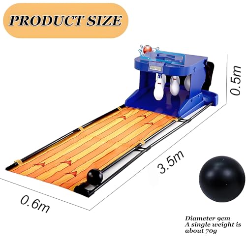 Electric Bowling Machine with LED Electronic Scoreboard - Indoor Family Game Bowling Alley for Kids, Foldable Set with Automatic Reset