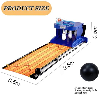 Electric Bowling Machine with LED Electronic Scoreboard - Indoor Family Game Bowling Alley for Kids, Foldable Set with Automatic Reset