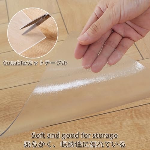 Chair Mat for Hard Floors Clear Frosted Desk Floor Mat Large Table Cover for Bedroom Dresser Kitchen Rolling Chair Thickness 0.06in Scratch Proof Waterproof Grime Proof(20x24in) - size: 20x24in
