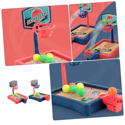 2 Sets Mini Desktop Basketball Game with Shooting Frame Easy to Install Indoor Hoop for Hand-Eye Coordination and Finger Power Improvement