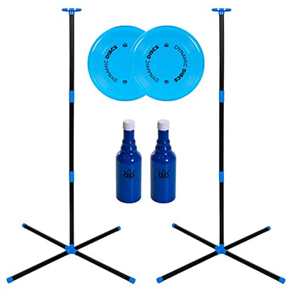 Dynamic Duel Outdoor Frisbee Yard Game | Polish Horseshoes | Fun for Adults & Family | Great for Beach, Backyard, Outdoor Games | Unbreakable Bottles | Competitive, Exciting, Entertaining,
