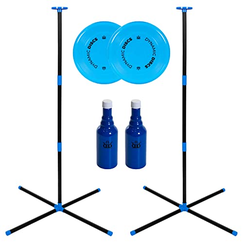 Dynamic Duel Outdoor Frisbee Yard Game | Polish Horseshoes | Fun for Adults & Family | Great for Beach, Backyard, Outdoor Games | Unbreakable Bottles | Competitive, Exciting, Entertaining,
