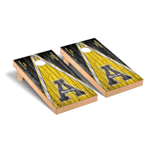 College Team Cornhole Boards, 2x4 Premium Corn Hole Board Set, Officially Licensed Cornhole Boards, Perfect for Tailgates - color: Appalachian, size: 3. Include LED Lights