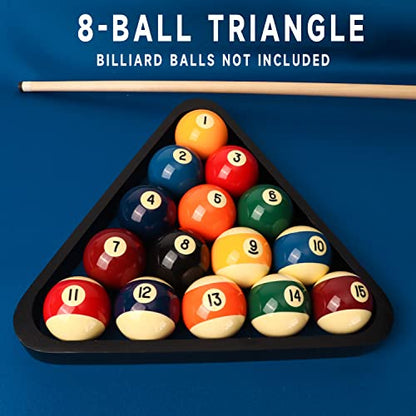 GSE Games & Sports Expert Solid Wood Billiard 8-Ball Triangle / 9-Ball Diamond Pool Ball Racks for 2-1/4" Pool Balls, Pool Table Accessories - color: Black, style: 8-Ball Triangle Rack